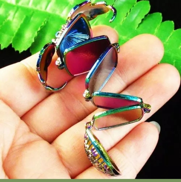 New Carved Rainbow Hematite Muli Open Pendant - Picture 6 of 6